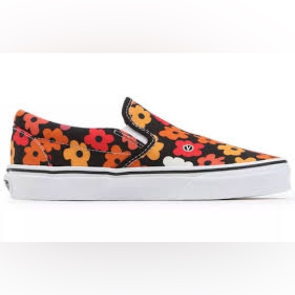 Vans slip on sneakers loafers retro flower power print unisex sizing - Picture 1 of 8